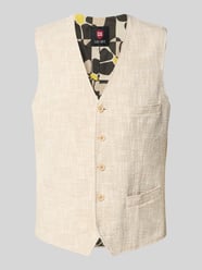 Weste mit V-Ausschnitt Modell 'Morley' von CG – CLUB of GENTS Beige - 1