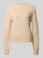Sweter z dzianiny z okrągłym dekoltem model ‘Panep’ od OPUS - 15