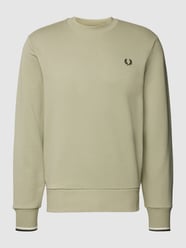 Sweatshirt mit Logo-Stitching von Fred Perry Grün - 16