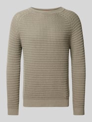 Strickpullover mit gerippten Abschlüssen Modell 'Sardello' von HUGO Beige - 41