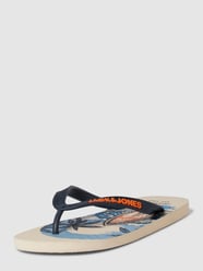 Japonki z detalem z logo model ‘SURF’ od Jack & Jones Niebieski - 10