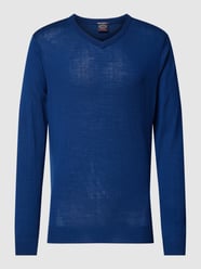 Longsleeve mit Label-Patch Modell 'BASIC MERINO' von Paul & Shark Blau - 9