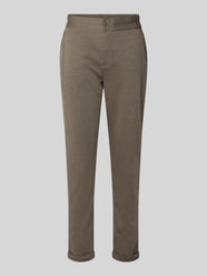 Slim fit stoffen broek met vaste boorden, model 'Nanni' van FREE/QUENT Beige - 24