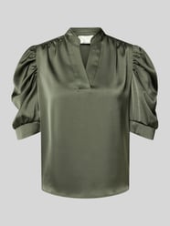 Regular Fit Bluse aus Satin mit Puffärmeln Modell 'Roella' von Neo Noir - 28