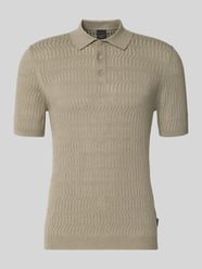 Koszulka polo z dzianiny o kroju slim fit z listwą guzikową od bugatti - 46