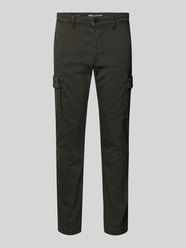 Tapered fit cargobroek met riemlussen, model 'Driver' van MAC Groen - 2