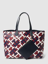 Shopper mit Allover-Logo Modell 'ICONIC TOMMY TOTE MONOGRAM' von Tommy Hilfiger Bordeaux - 10