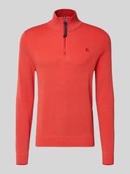 Sweter z dzianiny z kołnierzem zapinanym od LERROS - 8