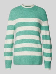 Regular fit gebreide pullover met ronde hals en streepmotief van Tom Tailor Denim Groen - 37