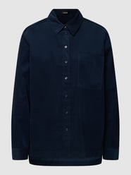 Overhemdblouse met kentkraag, model 'Faleen' van Opus Blauw / turquoise - 3