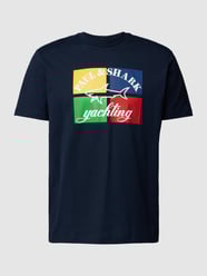 T-shirt z nadrukiem z logo od Paul & Shark Niebieski - 11