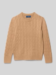 Strickpullover mit Zopfmuster und Rundhalsausschnitt von Polo Ralph Lauren Teens - 22