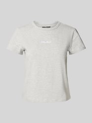 Loose fit T-shirt met ronde hals van Review Grijs / zwart - 6