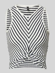 Slim fit tanktop met wikkellook, model 'SANDY' van Only - 9