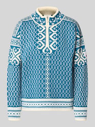 Gebreide pullover van wol in all-over look model 'LEKNES' van Dale of Norway - 11