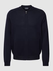 Strickjacke mit Strukturmuster von MAERZ Muenchen Blau - 14