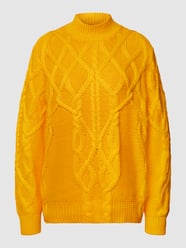 Gebreide pullover met kabelpatroon van Tommy Hilfiger Geel - 13