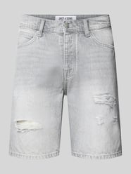Regular Fit Jeansshorts im Destroyed-Look Modell 'EDGE' von Only & Sons Grau - 29