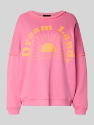Oversized Sweatshirt mit gerippten Abschlüssen von miss goodlife Pink - 35