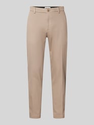 Tapered Fit Stoffhose mit Gürtelschlaufen Modell 'AJEND' von Drykorn Beige - 43