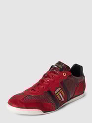 Sneakersy z dopasowanym kolorystycznie obszyciem model ‘FORTEZZA’ od Pantofola dOro Czerwony - 26