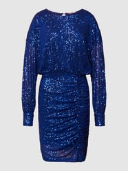 Cocktailkleid mit Paillettenbesatz Modell 'Geovana' von mbyM Blau - 43