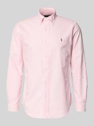 Custom fit vrijetijdsoverhemd met button-downkraag van Polo Ralph Lauren Fuchsia - 32