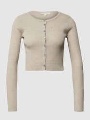Cropped Strickjacke mit Rundhalsausschnitt von REVIEW Beige - 32