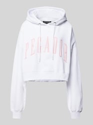 Cropped hoodie met labelstitching van Pegador - 16