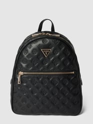 Plecak z nadrukiem z logo model ‘VIKKY’ od Guess Czarny - 3