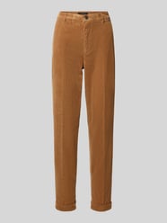 Corduroy broek met omgeslagen zoom van Marc Cain - 1