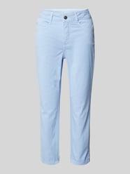 Slim Fit Jeans mit verkürztem Schnitt von Oui Blau - 25