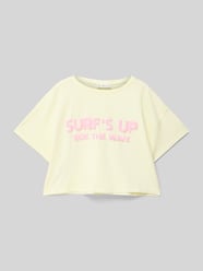 T-Shirt mit geripptem Rundhalsausschnitt von Mango - 7
