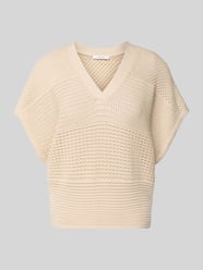 Pullunder mit V-Ausschnitt Modell 'Pekina' von OPUS Beige - 6