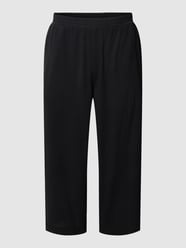 PLUS SIZE Stoffhose mit Ziernähten Modell 'Nana' von KAFFE Curve Grau / Schwarz - 18