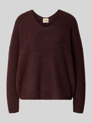 Gebreide pullover van wolmix, model 'THORA' van MOS MOSH Bordeaux - 25