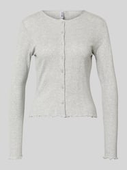 Kardigan o kroju slim fit z mieszanki bawełny i wiskozy model 'MARIE' od PIECES - 7
