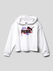Bluza z kapturem z nadrukiem z logo od Puma Biały - 16