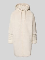 Regular Fit Webpelzmantel mit wattierter Kapuze von s.Oliver BLACK LABEL Beige - 39