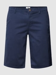 Szorty chinosy PLUS SIZE z przeszytymi zakończeniami nogawek model ‘BOWIE’ od Jack & Jones Plus Niebieski - 7