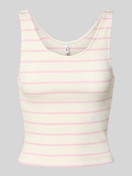 Slim Fit Tank Top in Rippoptik Modell 'NESSA' von ONLY Pink - 14