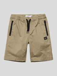 Bermuda met labelpatch van Name It Grijs / zwart - 16