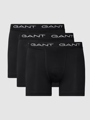 Trunks mit Logo-Bund im 3er-Pack von Gant Grau / Schwarz - 39