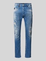 Comfort Fit Mid Rise Jeans im Destroyed-Look Modell 'Fredo' von ELIAS RUMELIS Blau - 25