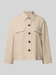 Regular Fit Blazer aus Viskose-Leinen-Mix von Christian Berg Woman Selection Beige - 6