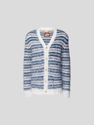 Strickjacke mit Streifenmuster von Marni Blau / Türkis - 27