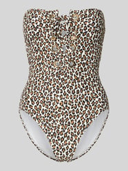 Kostium kąpielowy z wiązaniem model 'SMALL LEOPARD LACE UP ONE' od Michael Kors - 12
