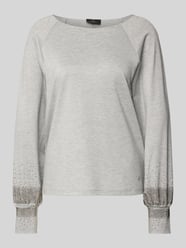 Longsleeve mit Ziersteinbesatz von monari Grau - 5