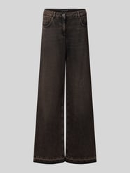 Jeans o kroju wide fit z zapięciem na guzik od Luisa Cerano - 2