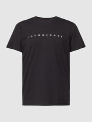 T-Shirt aus reiner Baumwolle mit Logo-Print von Jack & Jones Schwarz - 44